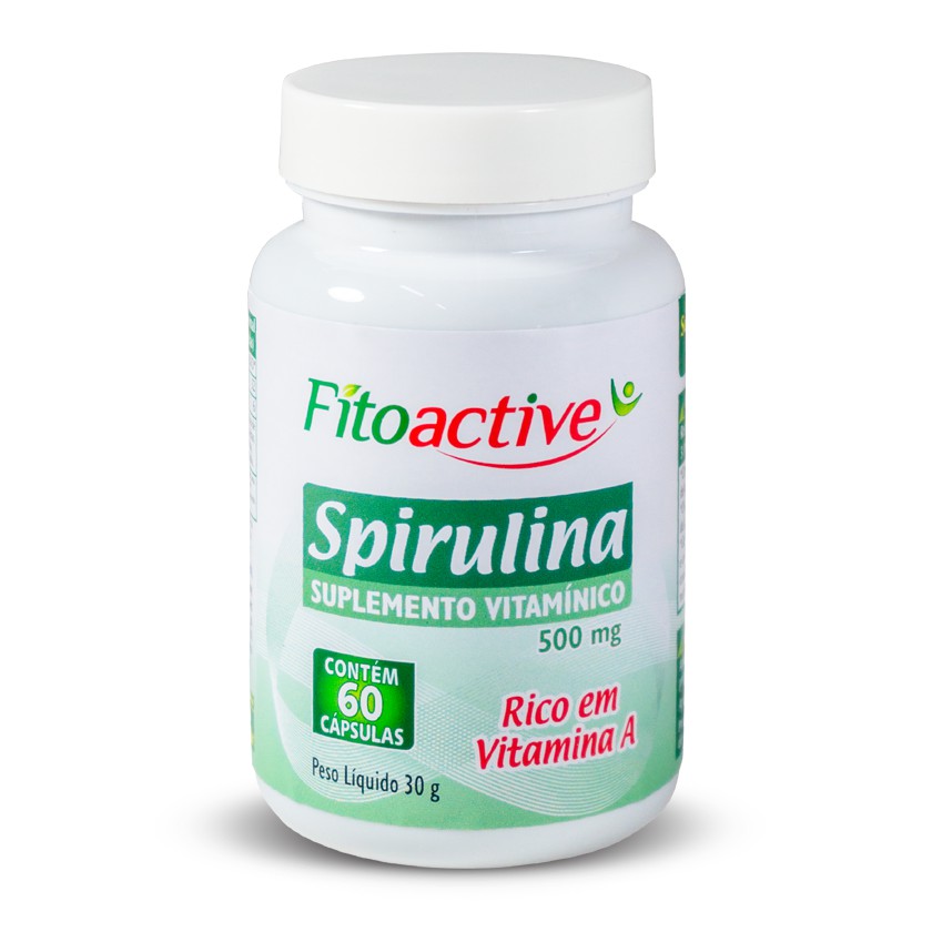 Spirulina (Espirulina) 500 mg 60 Cápsulas Fitoactive