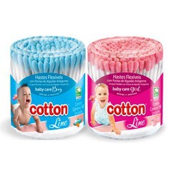 Cotonete Hastes Flexíveis Cotton Rosa e Azul - 150 Unidades em Oferta na Shopee