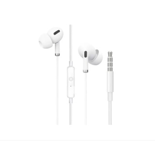 Fone de ouvido Lehmox LEF-1006 handsfree fone com borracha Branco e Preto