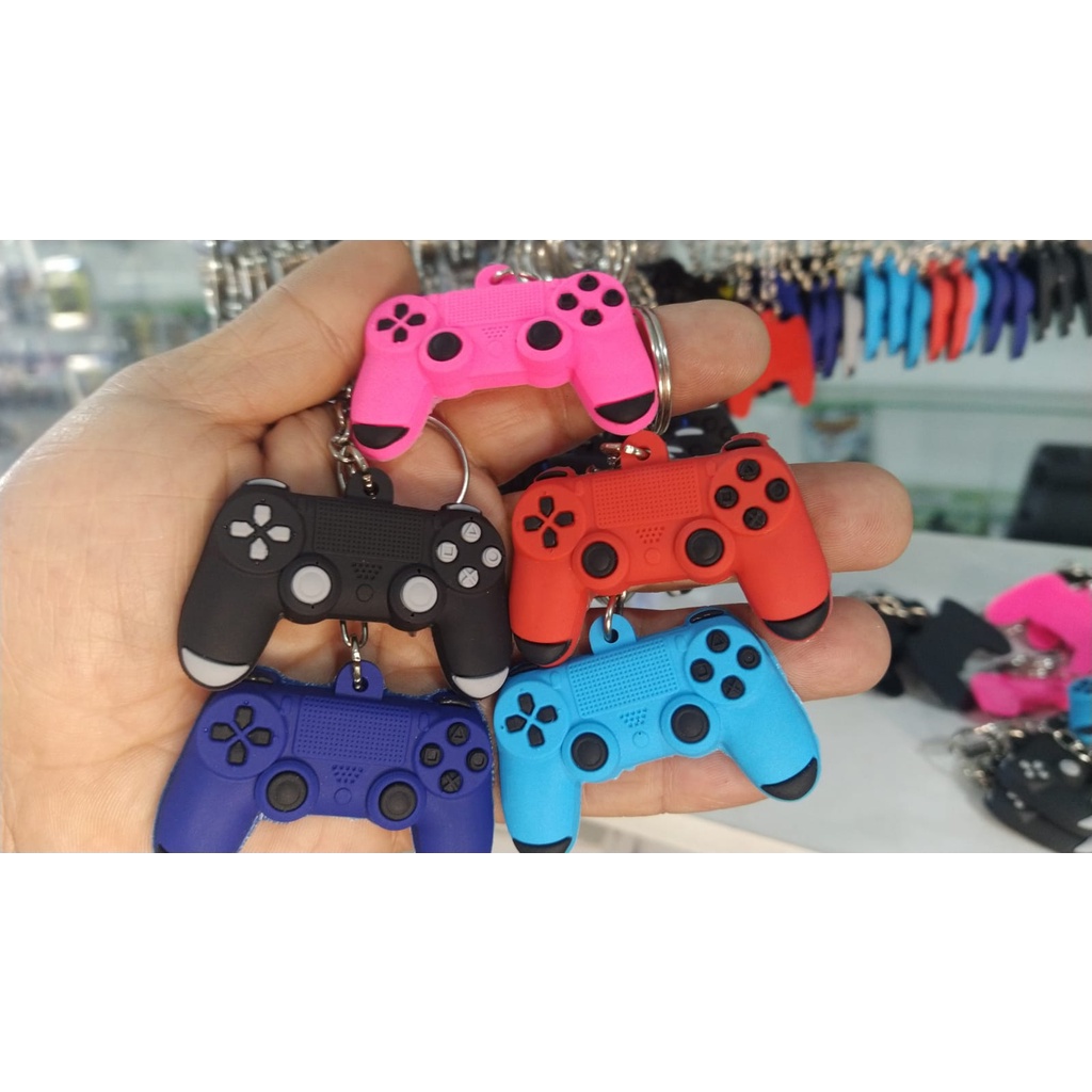 CHAVEIRO CONTROLE PS4, CORES PRETO, AZUL ESCURO, VERMELHO, AZUL CLARO E ROSA (Escolher a cor)