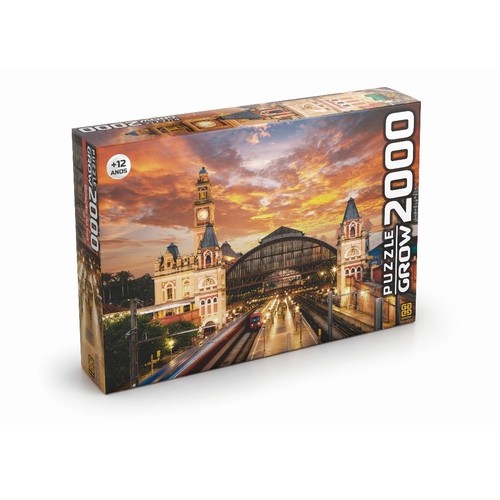 Jogo Quebra Cabeça Puzzle Estação Da Luz C/2000 Peças Grow Ref:03737