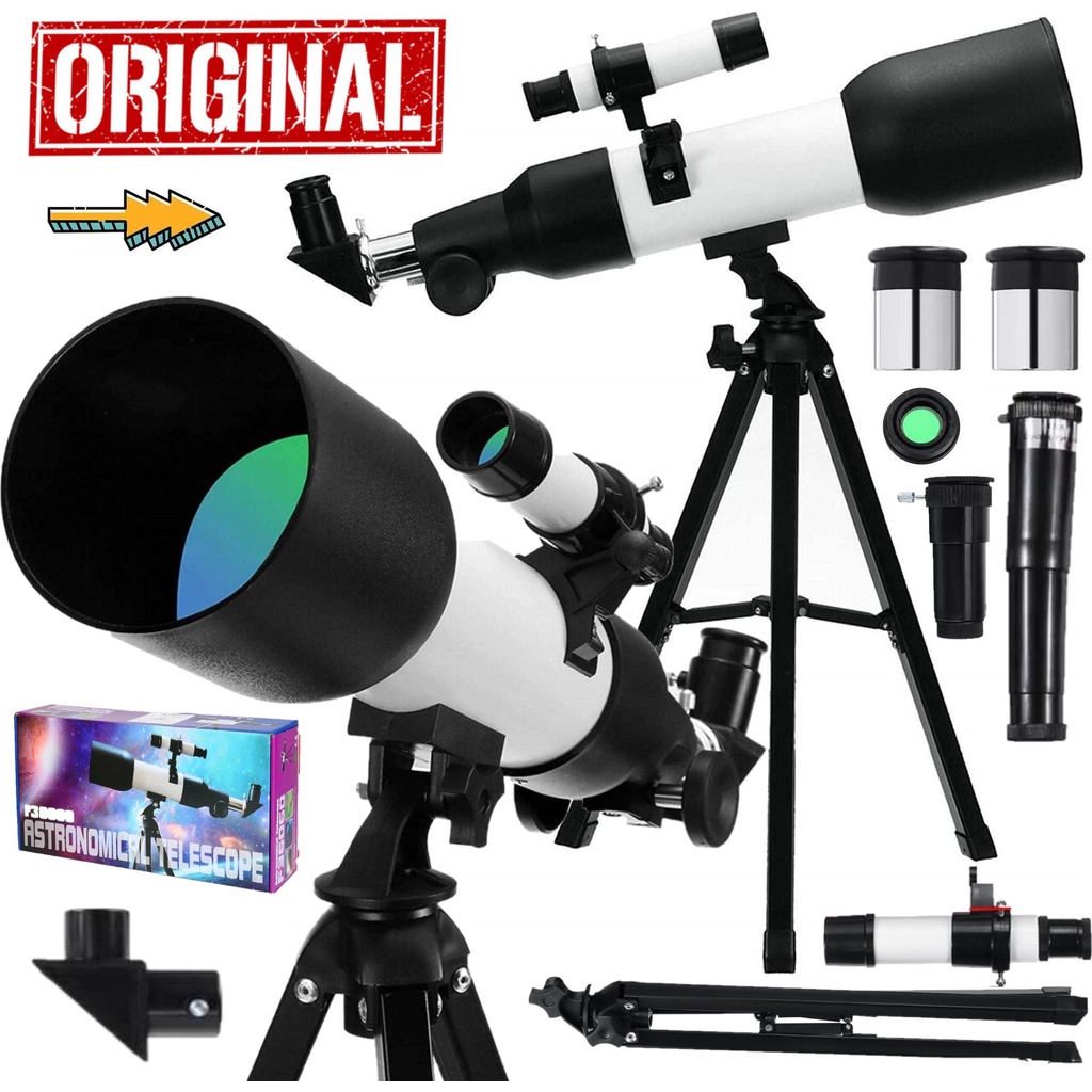 Telescópio Astronômico Terrestre Lunar Refrator Luneta Barlow Microscópio Visão Noturna Objetiva Longo Alcance Pedestal
