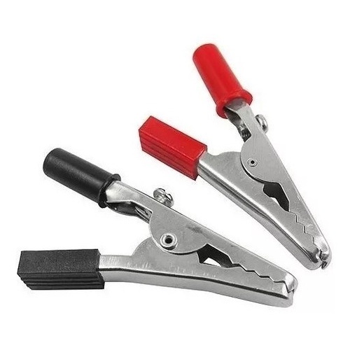 Kit 10 Pares - Garra Jacaré Média 50mm Preta/vermelha Wd-029 em Oferta na Shopee