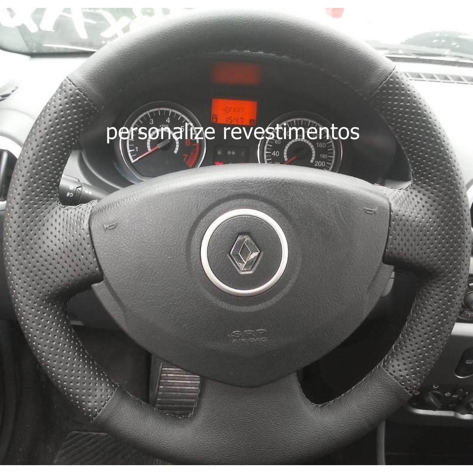 Capa De Volante Costurada Sandero/clio/logan em Oferta na Shopee