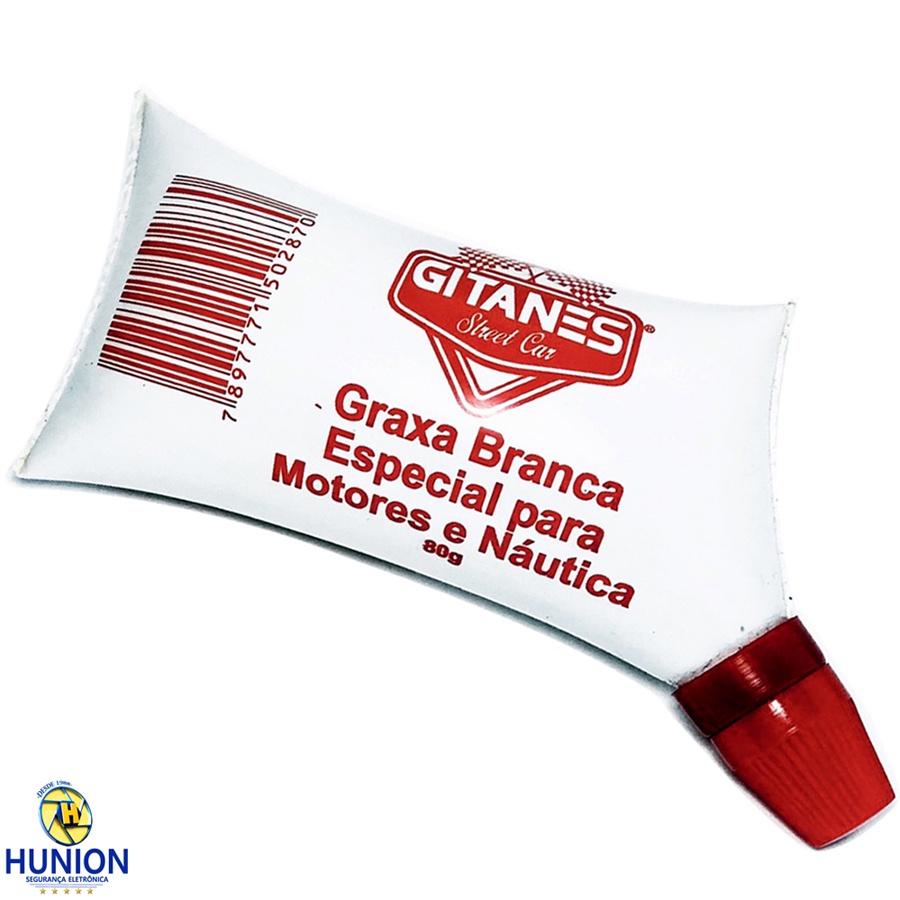 Graxa Branca Gitanes Para Portões Basculantes Fusos e Tornos Sachê 80g