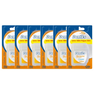 Kit 6 Un - Fita Dental Dentics Leve 100m Pague 50m