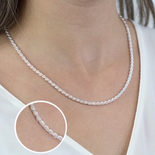 Colar Feminino Cordão Baiano A Prata 925 Antialérgico