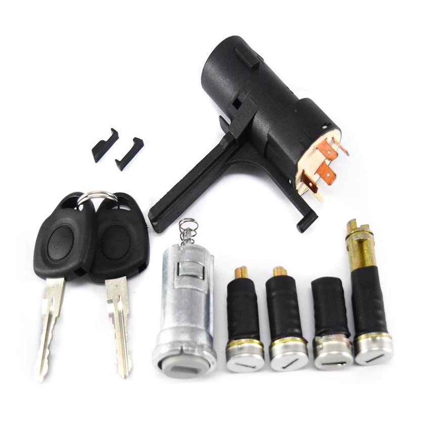 Kit Cilindro Ignição Portas Porta-Malas Combustível Chave p/ Chip + Comutador Celta até 2005