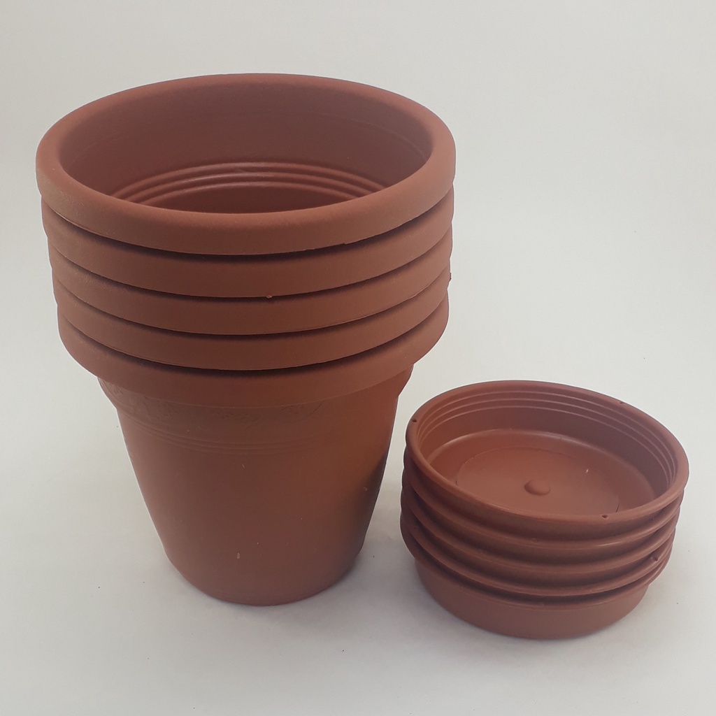Vaso desli vicenza 8x10 cm marrom 5un