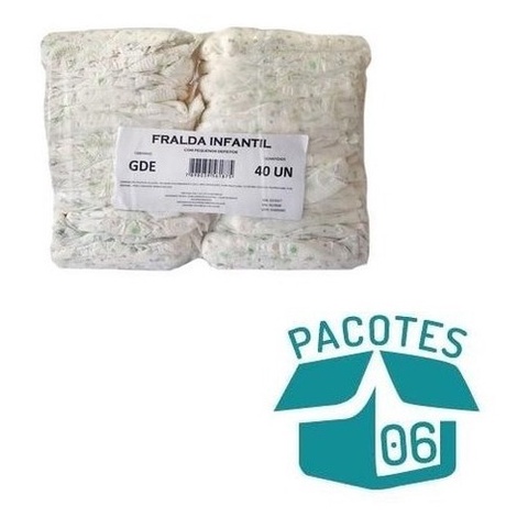 Fralda Infantil Com Pequenos Defeitos ( Gde ) 6x40 =240  Un