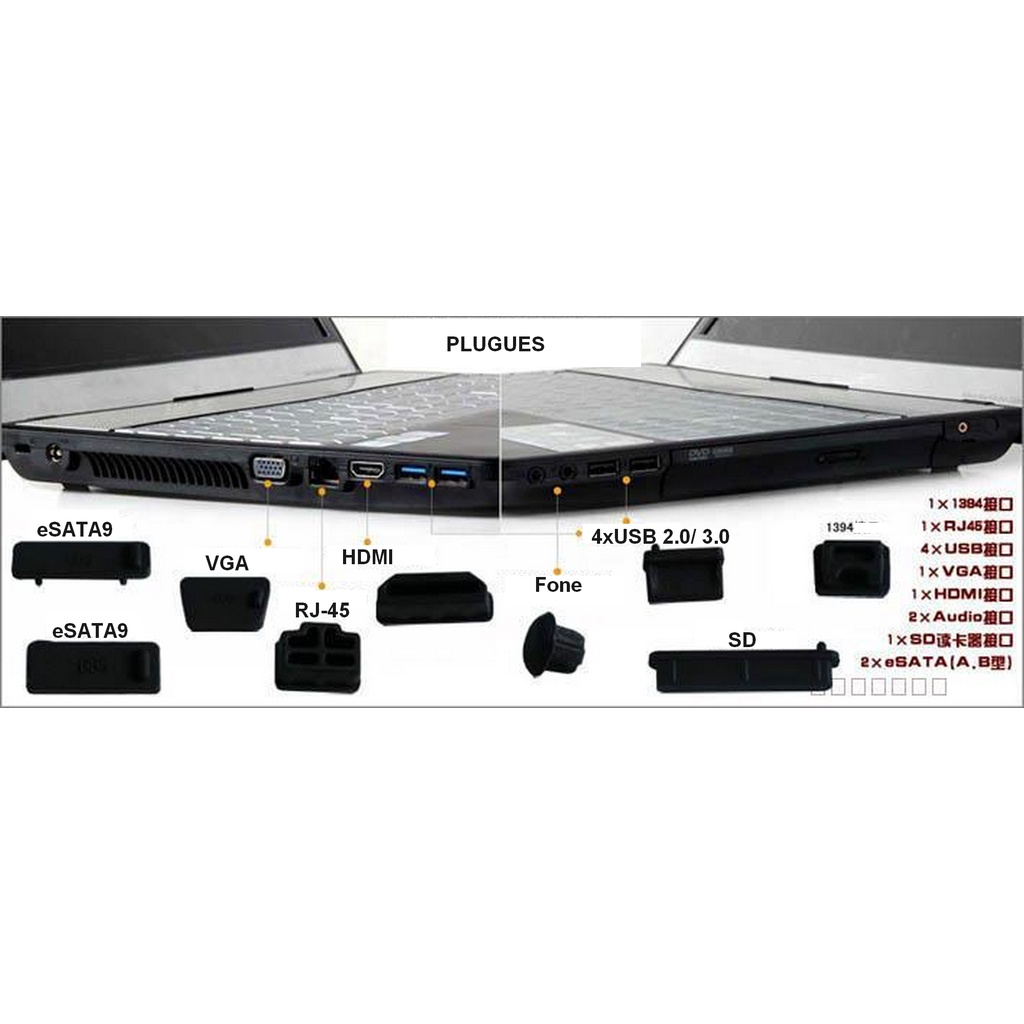 Protetor Universal de Silicone para Laptop, Notebook, Anti, à prova de poeira água computadores