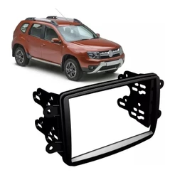 Moldura Som Dvd 2din Multimídia Padrão Chinês Duster Preta