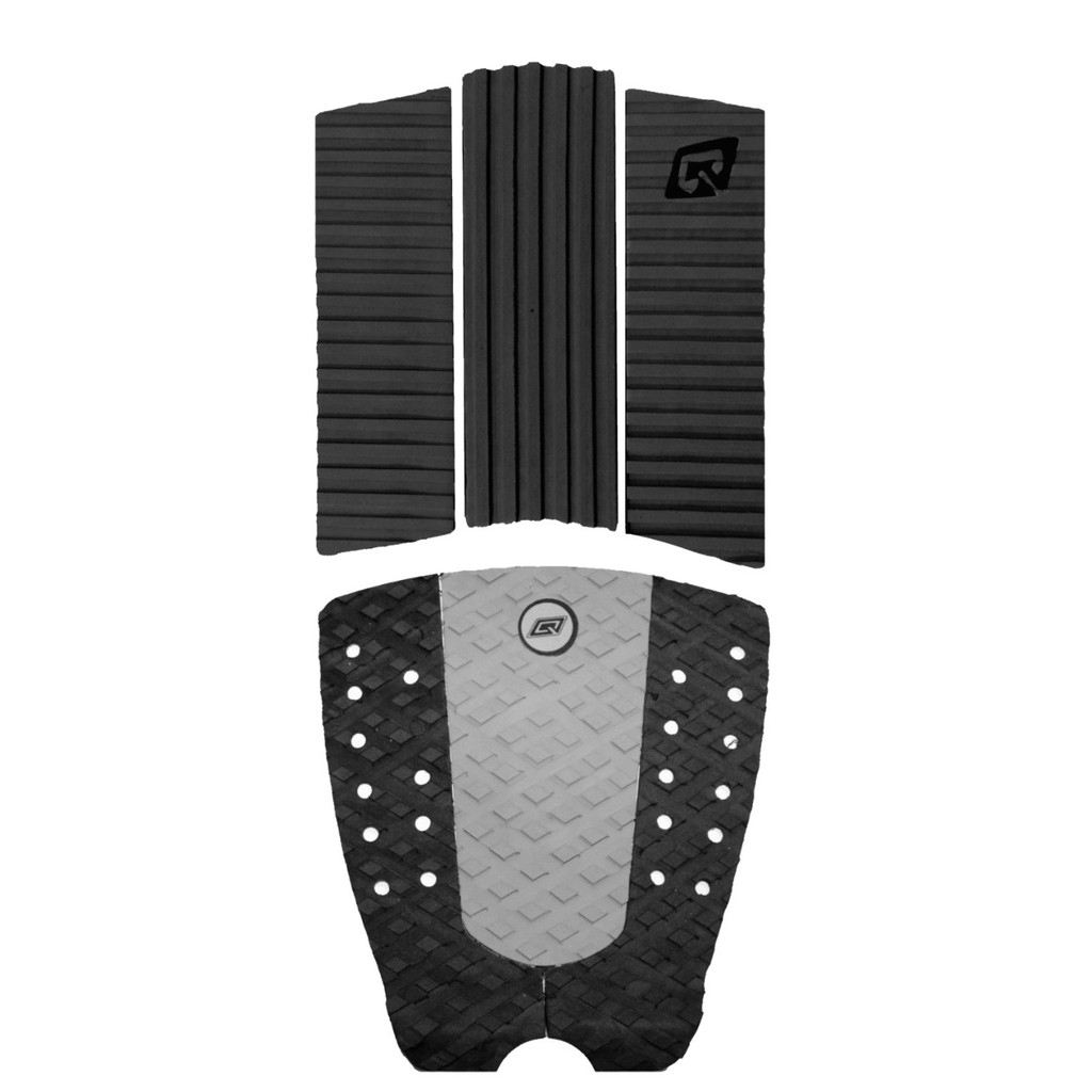 Deck Preto Frontal Dianteiro + Deck Preto e Cinza Traseiro Prancha Surf Pranchinha