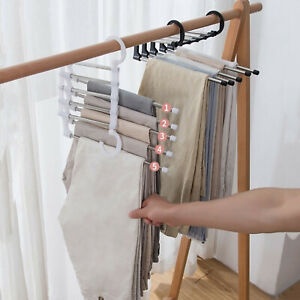 Cabide Para Calças Dobrável 5 Espaços Plástico E Aço Inox PRONTA ENTREGA em Oferta na Shopee