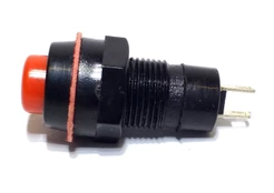 Kit 10 Botão Pulso Vermelho Sem Trava DS-213 VM 2 Terminais Buzina Universal