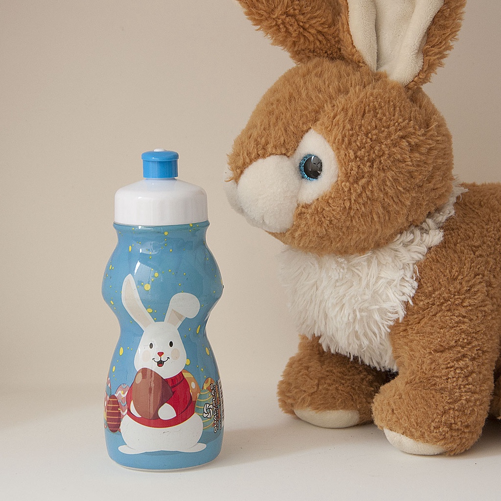 Kit 10 Squeeze Infantil Coelho da Páscoa Garrafinha Escolar Lembrancinha Festas Camping