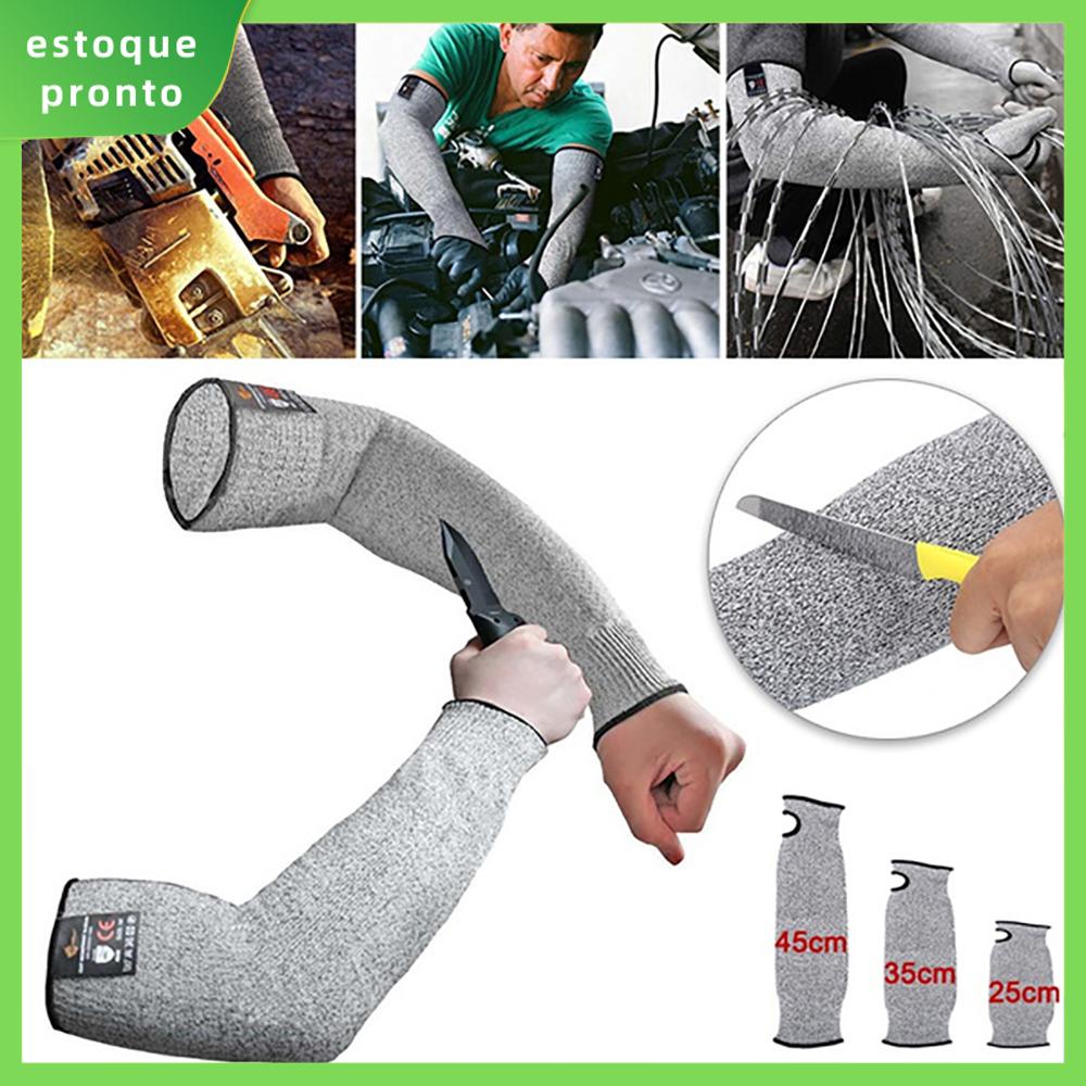 1 Conjunto De Luvas De Proteção De Segurança De Braço De Trabalho Manga De Pulso Anti-Corte Protetor