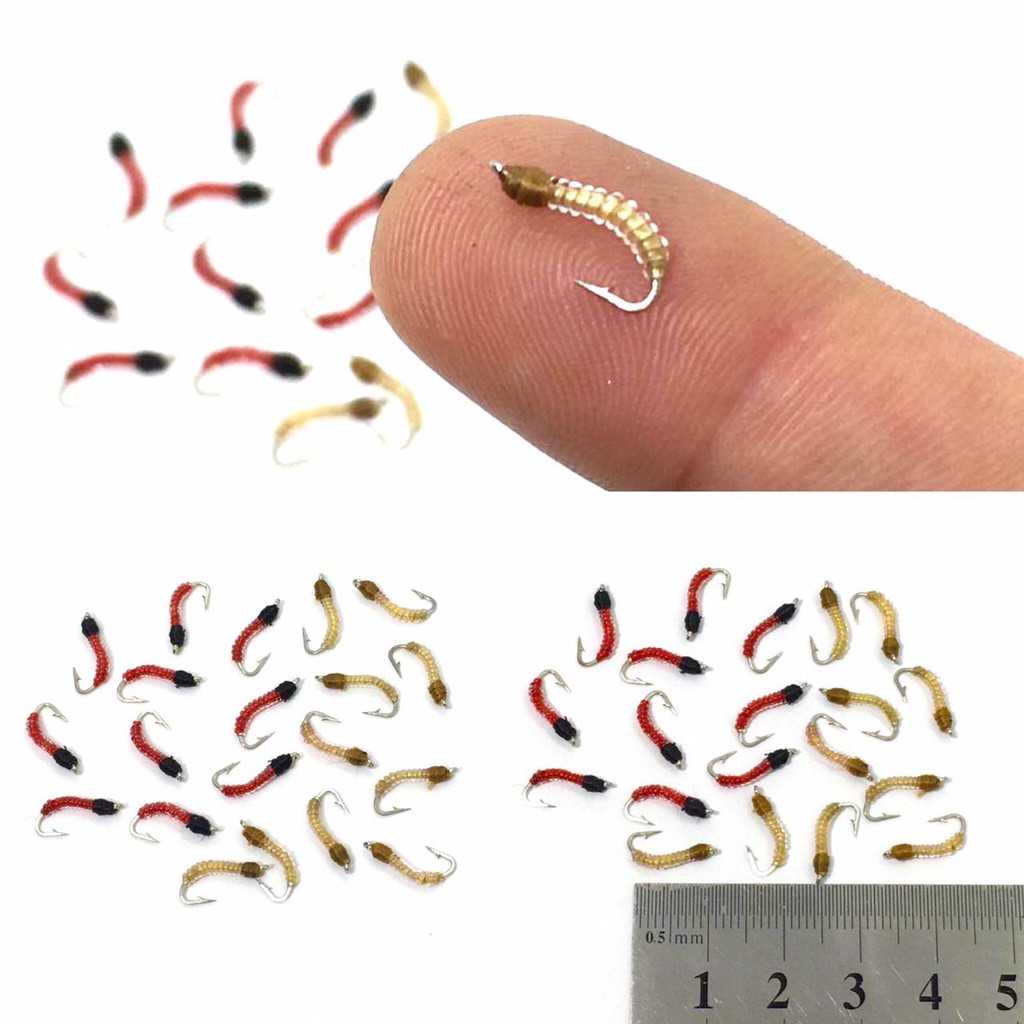 Isca Artificial Larva De Díptero Mosca Fly Fishing Lambari 10 uni