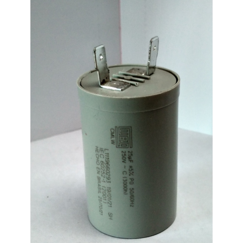 Capacitor Do Motor Tanquinho Lavadora Mueller 25uf / 250vac
