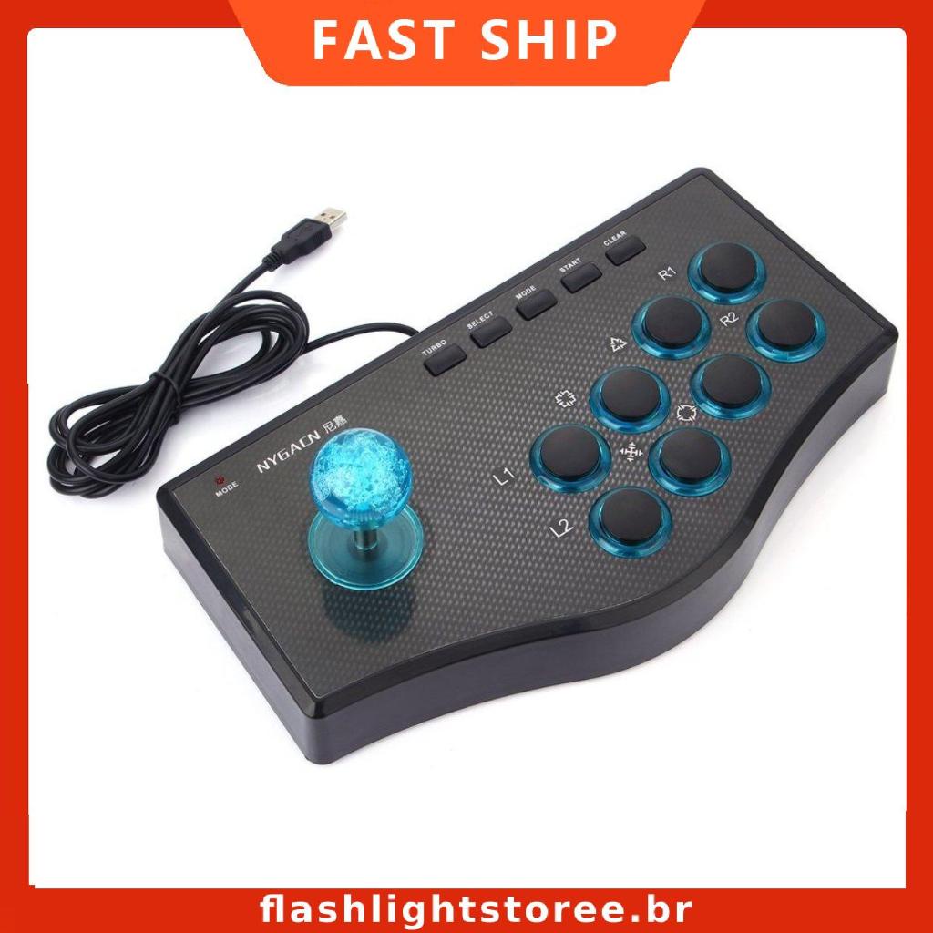 3 In 1 USB Wired Game Controller Arcade Fighting Joystick Stick For PS3