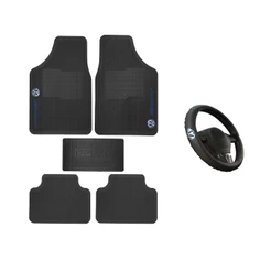 Tapete Automotivo Volkswagen Borracha + Capa de Volante Universal