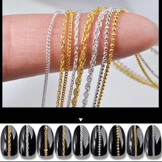 Kit Decoração p/ Unhas Correntes Correntinhas Chain Nail Art em Oferta na Shopee