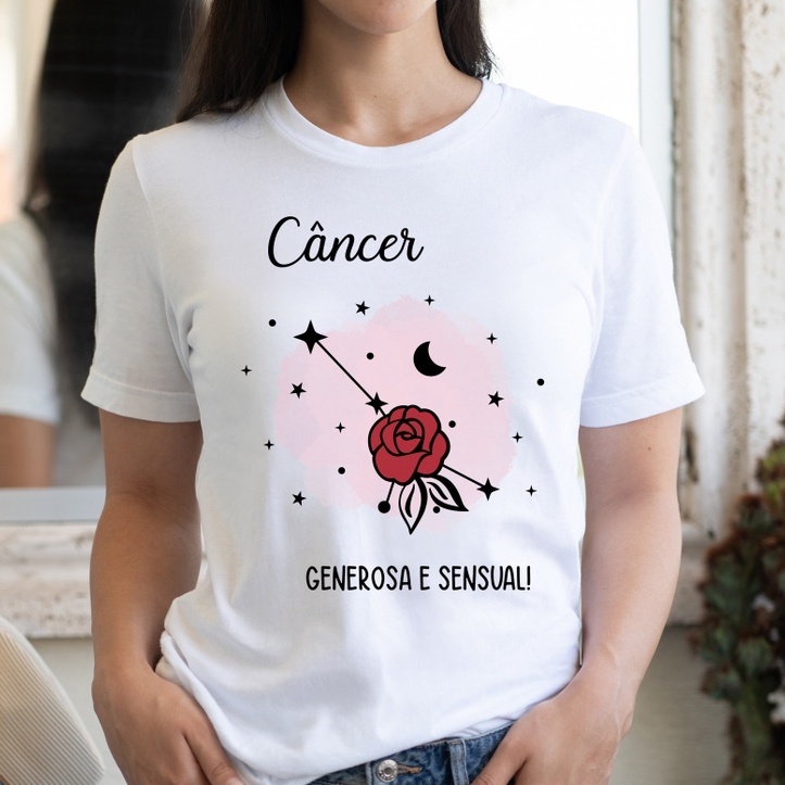 Imagem Camiseta, tshirt, babylook, blusa feminina signos, escorpião, aries, capricornio