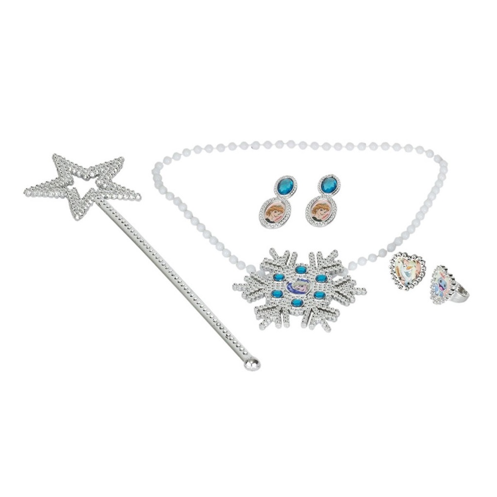 Kit Beleza Infantil Menina Frozen Com Acessorios 6 Peças Brinco Anel e Colar - Mom & Baby