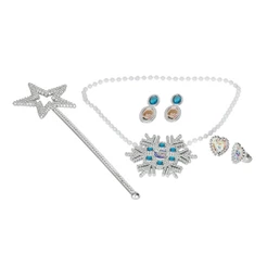 Kit Beleza Infantil Menina Frozen Com Acessorios 6 Peças Brinco Anel e Colar