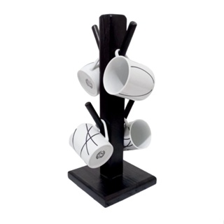 Suporte De Xícaras E Canecas Em Madeira Para 4 Xícaras Organizar Cantinho Do Café em Oferta na Shopee