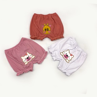 Kit 3 Shorts Para Bebê Feminino PMG 100% Algodão em Oferta na Shopee