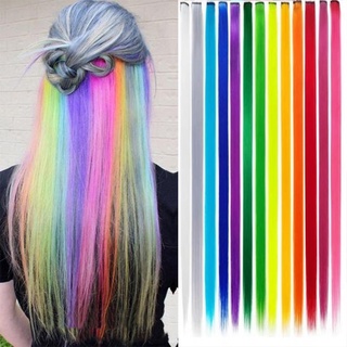 Trava De Cabelo Sintético Coloridas 55 cm Mecha Corda