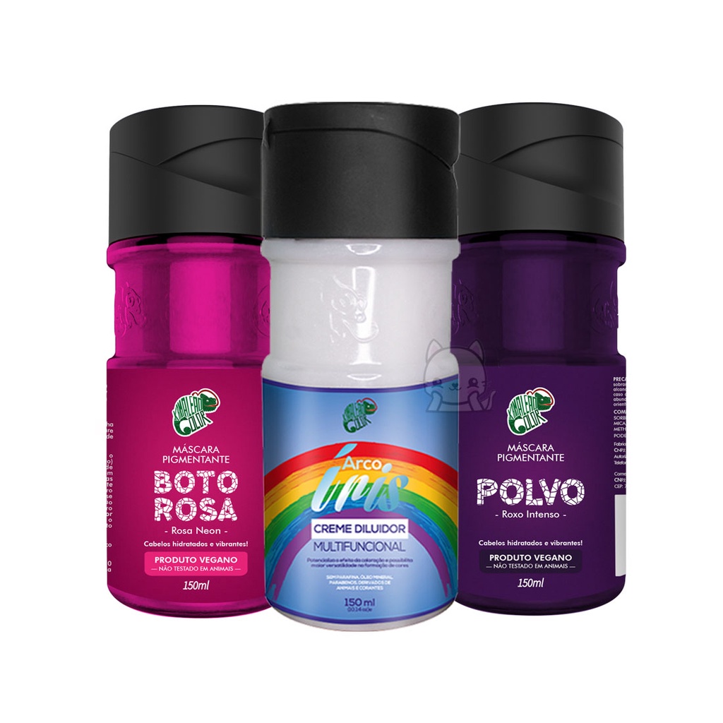 Kit Boto Rosa + Polvo +  Diluidor 150ml - Kamaleão Color