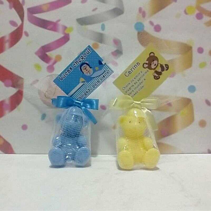 Lembrancinha Personalizado Artesanal Sabonete Urso Aniversário Maternidade Nascimento