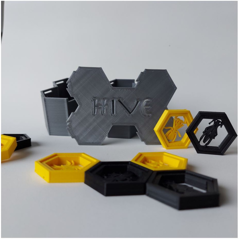 Hive Board Game Impresso em 3D Desconto no Preço