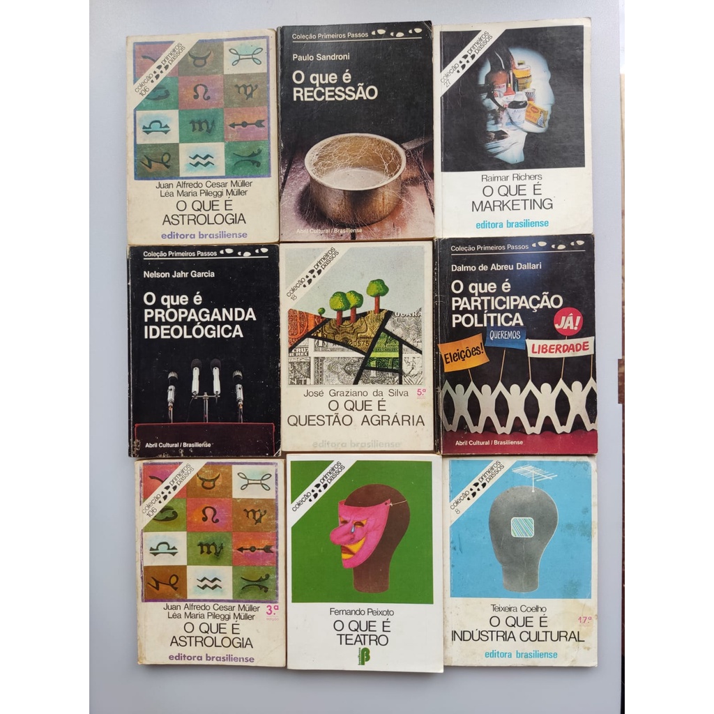 Livros da "Coleção Primeiros Passos" - O que é - Títulos Diversos - Editora Brasiliense