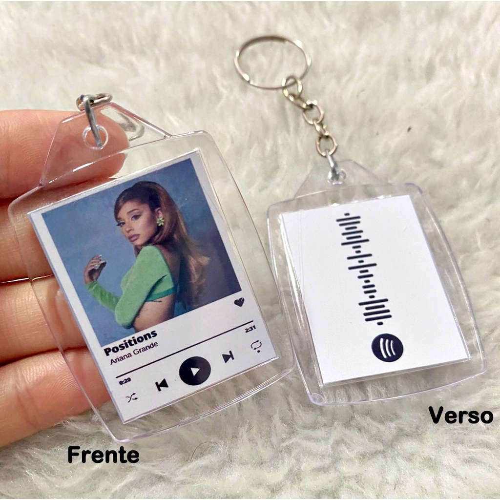 Chaveiro Acrilico Spotify Personalizado Qrcode Com Sua Imagem 3x4 Shopee Brasil