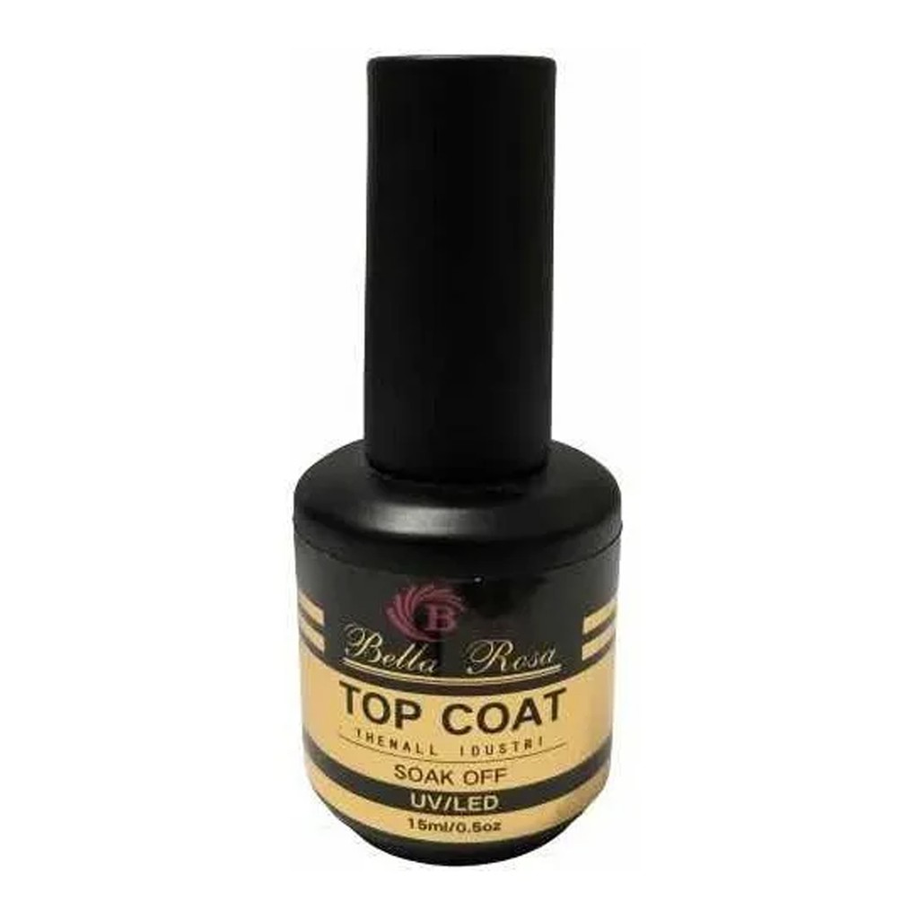 Top Coat Selante Bella Rosa Para Unhas Gel Acrílico Fibra Acrygel Porcelana