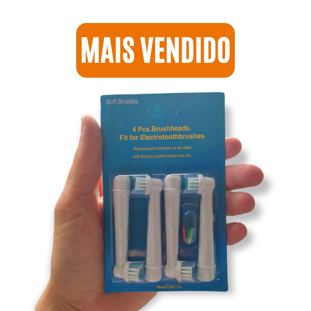 Refil escova compatível com escova de dente elétrica oral-b