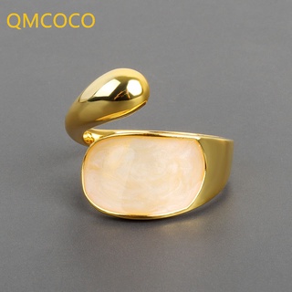 QMCOCO Prata Ouro Cor Simples Vintage Anéis Para Mulheres Verão Novo Estilo Tendência Retrô Elegante Festa Joalheria Presente Capa Acessórios