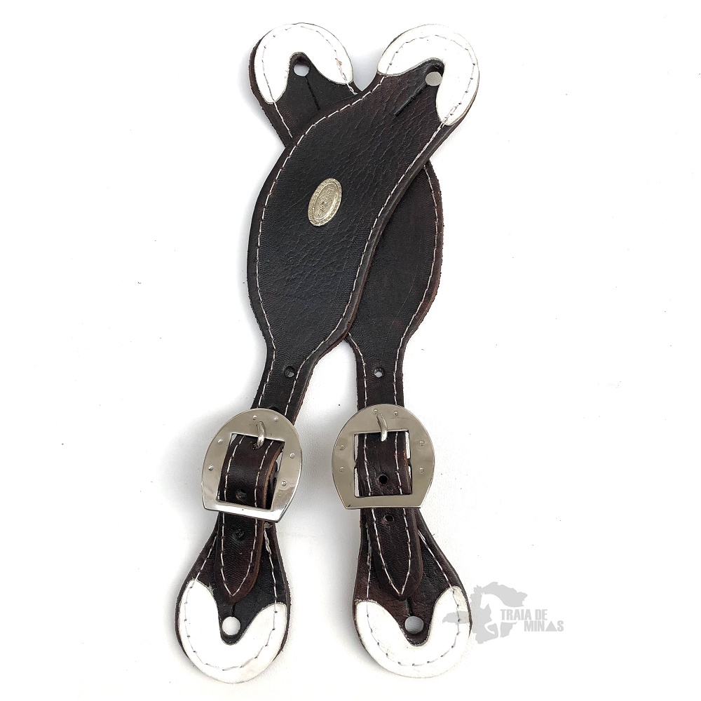 Acessórios country para cavalgadas vaquejadas e outros correia de espora QM modelo luxo com apliques
