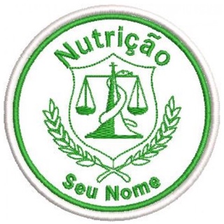 Patch Bordado Termocolante - Nutrição SEU NOME