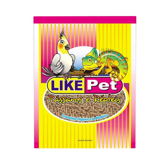 Granulado Higiênico de Madeira Pássaros e Répteis Like Pet - 2kg