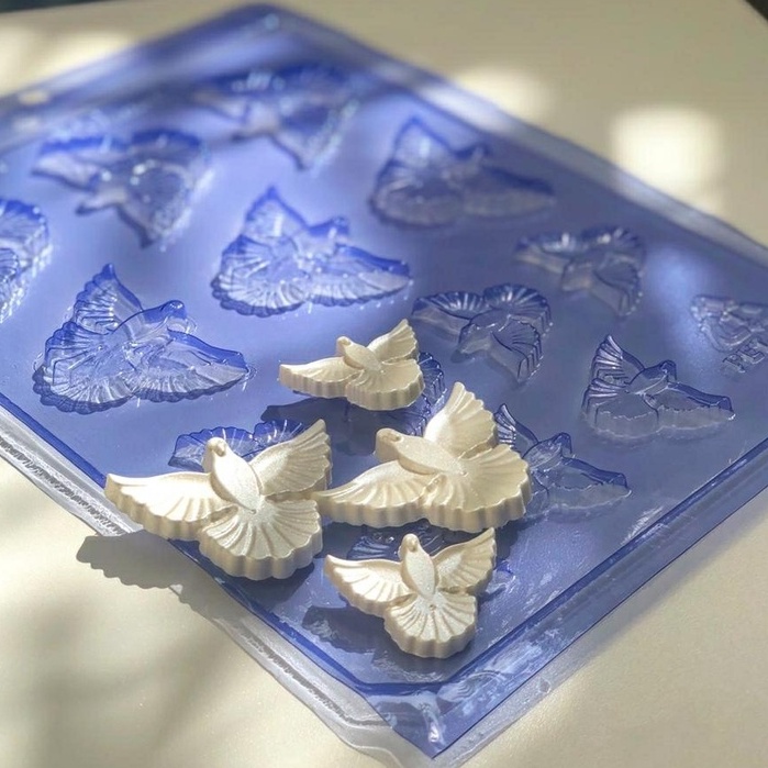 Forma De Acetato Confeitaria Aplique Pomba Passarinho