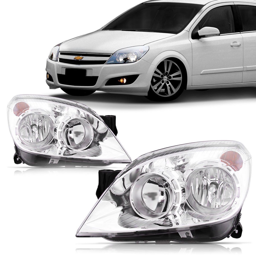 Farol Vectra 2010 2011 2012 Duplo Cromado em Oferta na Shopee