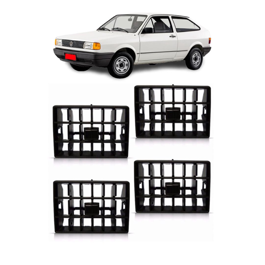 Kit Difusor Saída Ar Grade Tela Gol Saveiro Parati Quadrado 1987 88 89 90/1995 em Oferta na Shopee