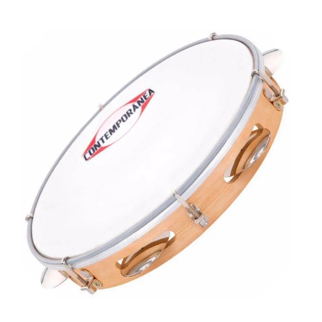 Pandeiro Profissional 10" Polegadas Contemporânea Light Madeira Envernizada 82LT