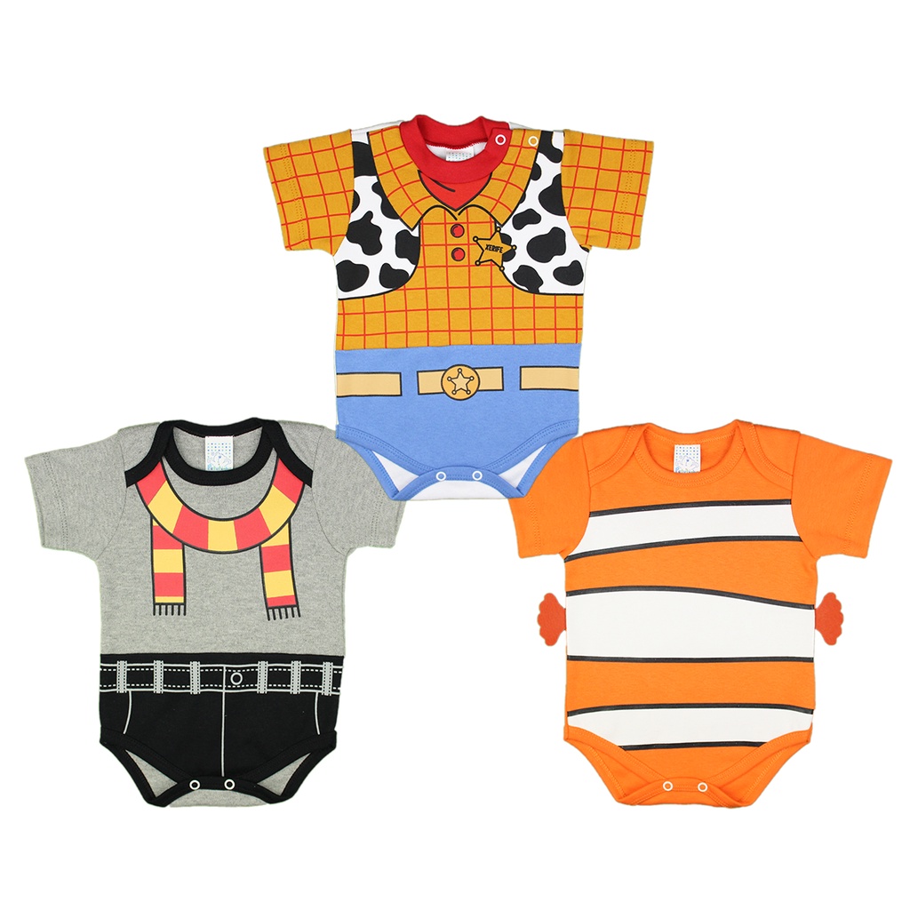 Body De Bebe Tematico Mesversario Menino Menina Wood Nemo Harry Potter Fantasia Roupas Para Bebe Desenho Infantil Shopee Brasil