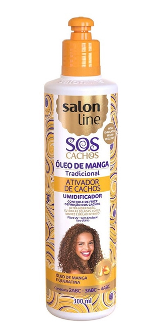 Creme Hidratante Ativador Cachos Definicao Salon Line 300ml Oleo De Manga Shopee Brasil
