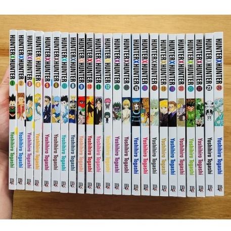 Mangá Hunter X Hunter 1, 2, 3, 4, 5, 6, 7, 8, 9, 10, 11, 12, 13, 14, 15, 16, 17, 18, 19, 20l, 21, 22, 23 e 24- REIMPRESSÃO